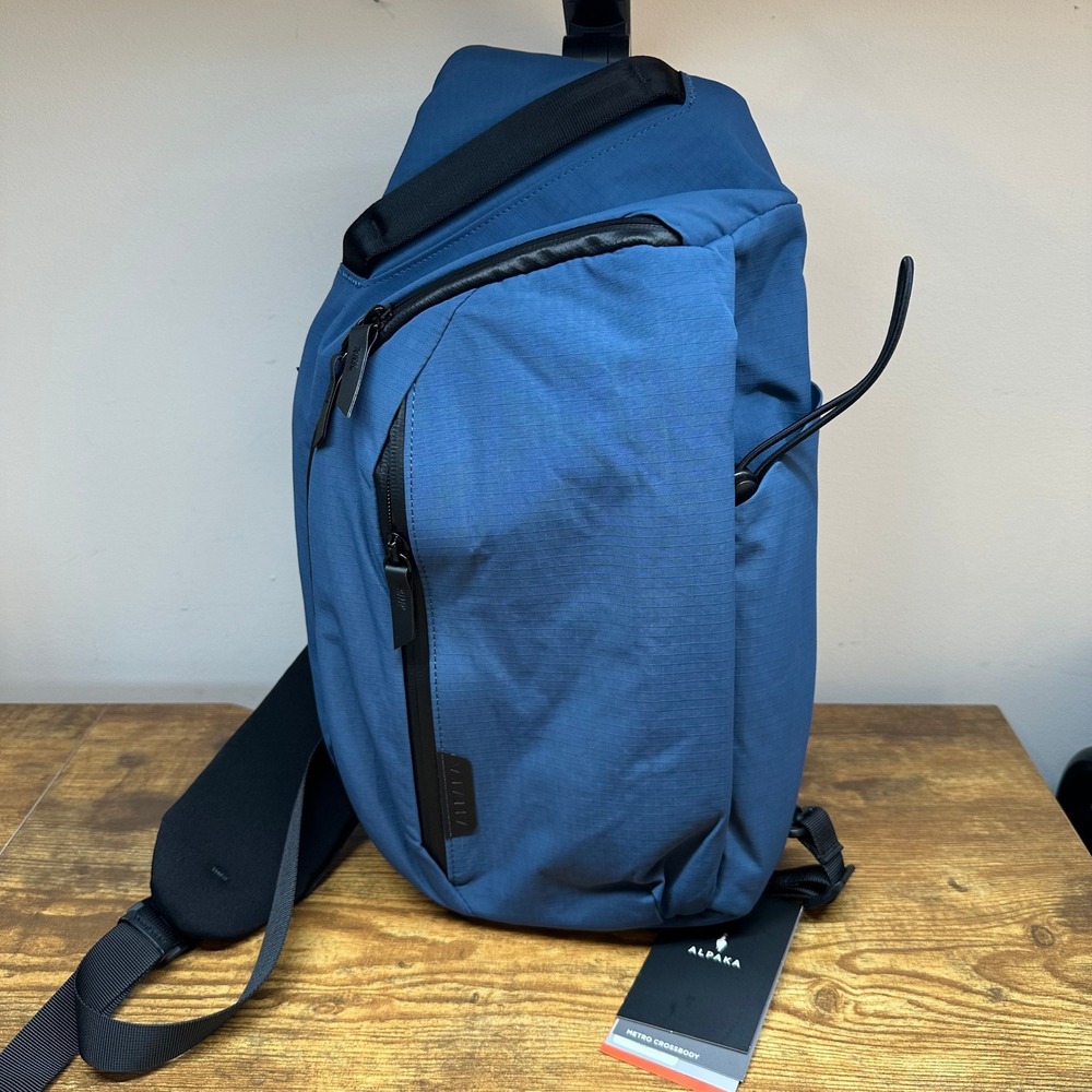 NEW Alpaka Metro Crossbody Bag Blue Axoflux 210D Right Shoulder Sling